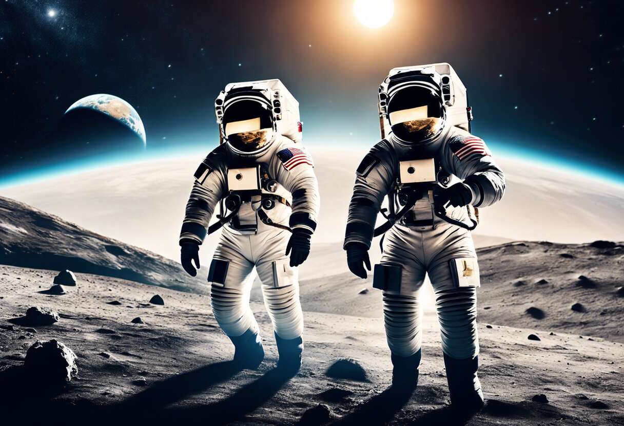 Les astronautes sur la Lune