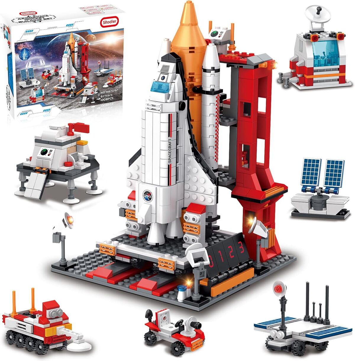 Test Sitodier Navette Spatiale : jeu de Construction 1008 pcs pour Enfants 6-14 Ans