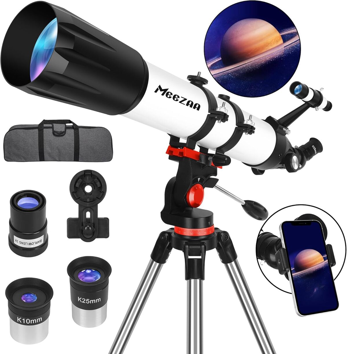 Test MEEZAA Télescope : performance 90/800mm pour Débutants et Experts