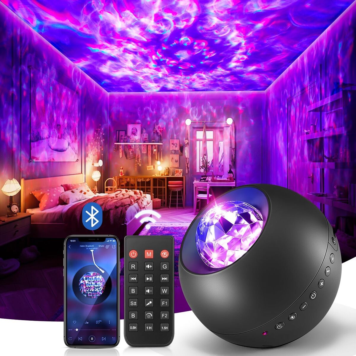 Test Projecteur Ciel Étoilé One Fire : veilleuse, bluetooth et Bruits Blancs