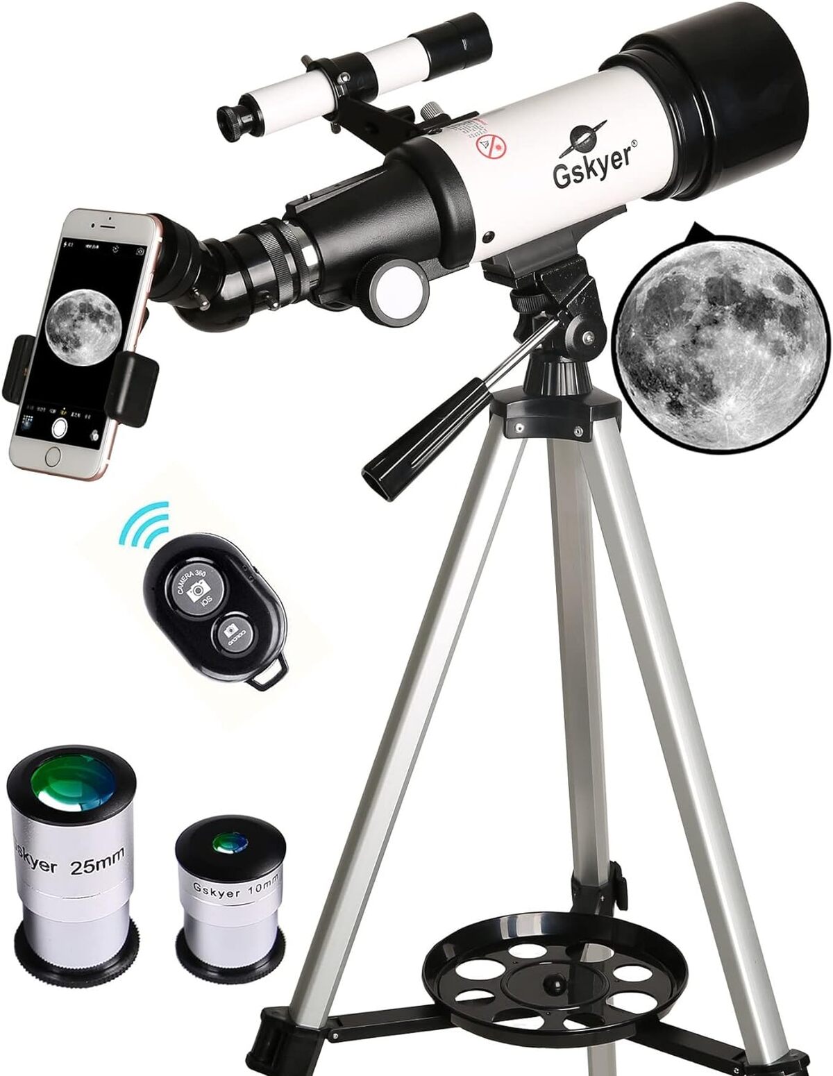 Télescope BRESSER 100/1000 – Vision Nocturne – Idéal Débutant – Noir