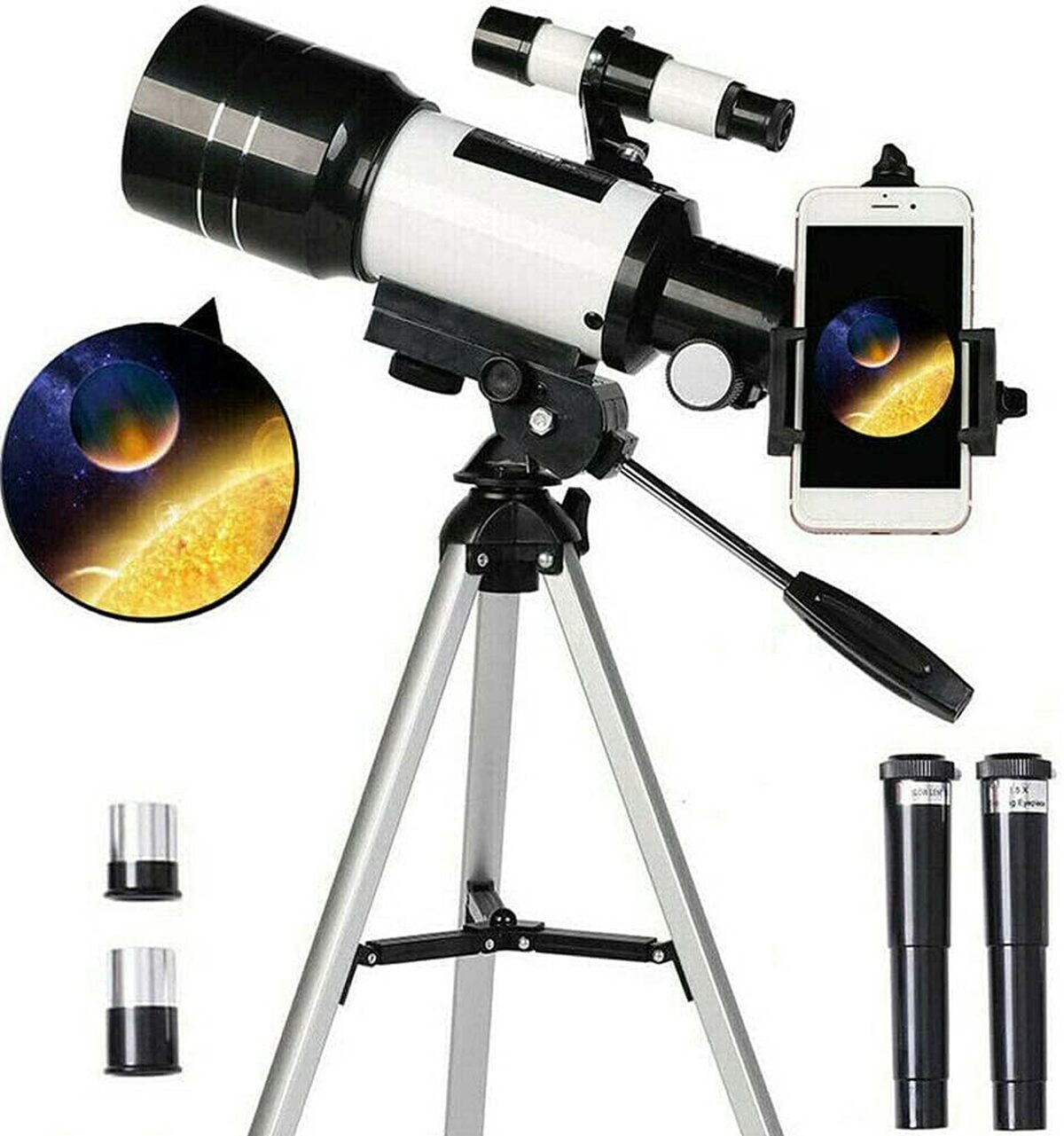 Test TUOKE 150X: télescope pour débutants avec adaptateur smartphone