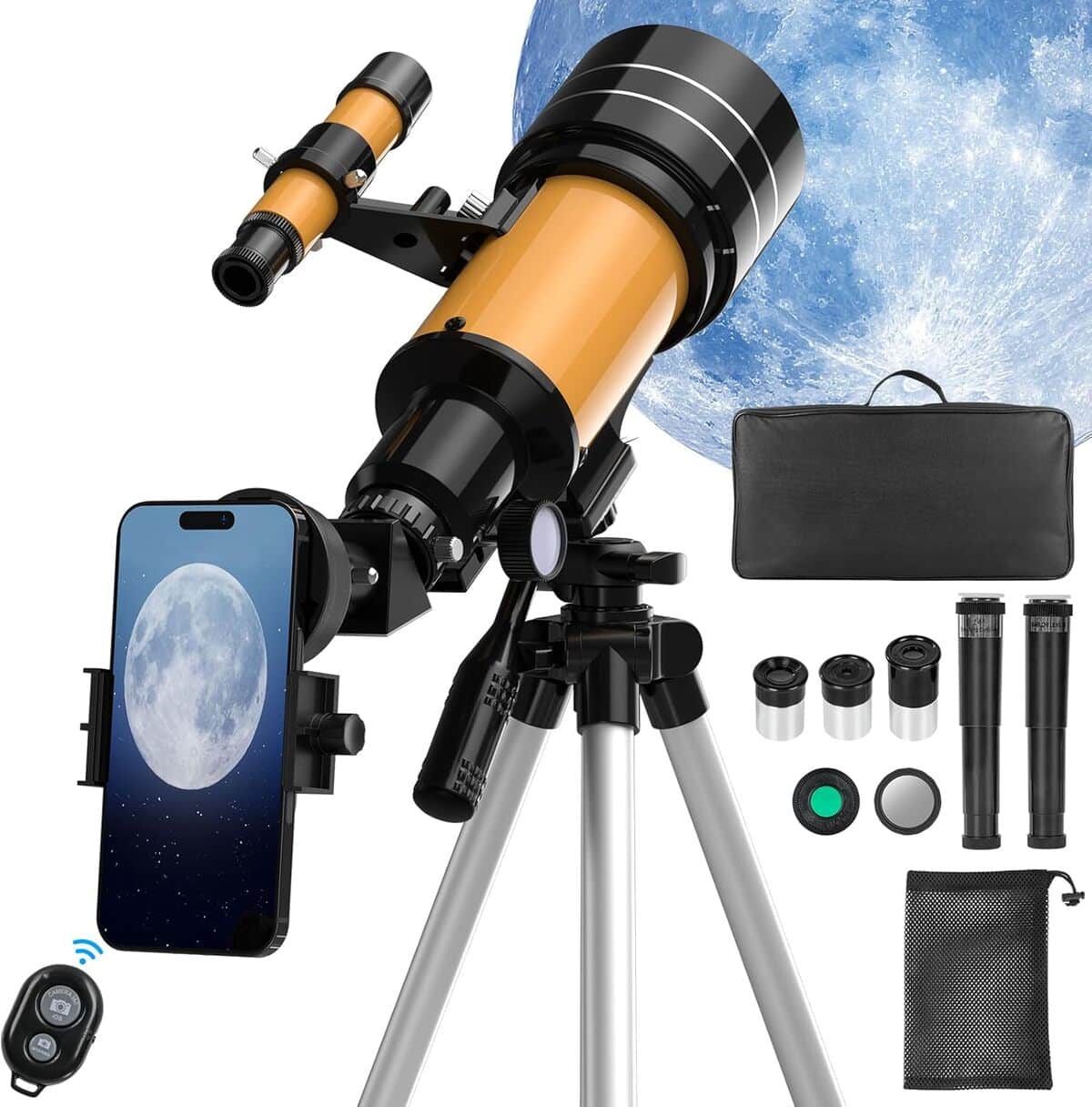 Test Télescope Astronomique : zoom 200X sur la Lune