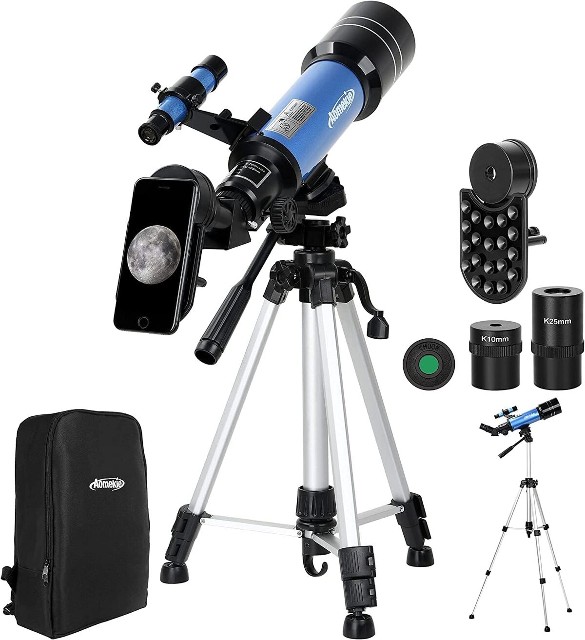 Test de la lunette astronomique Aomekie 120X : découverte céleste