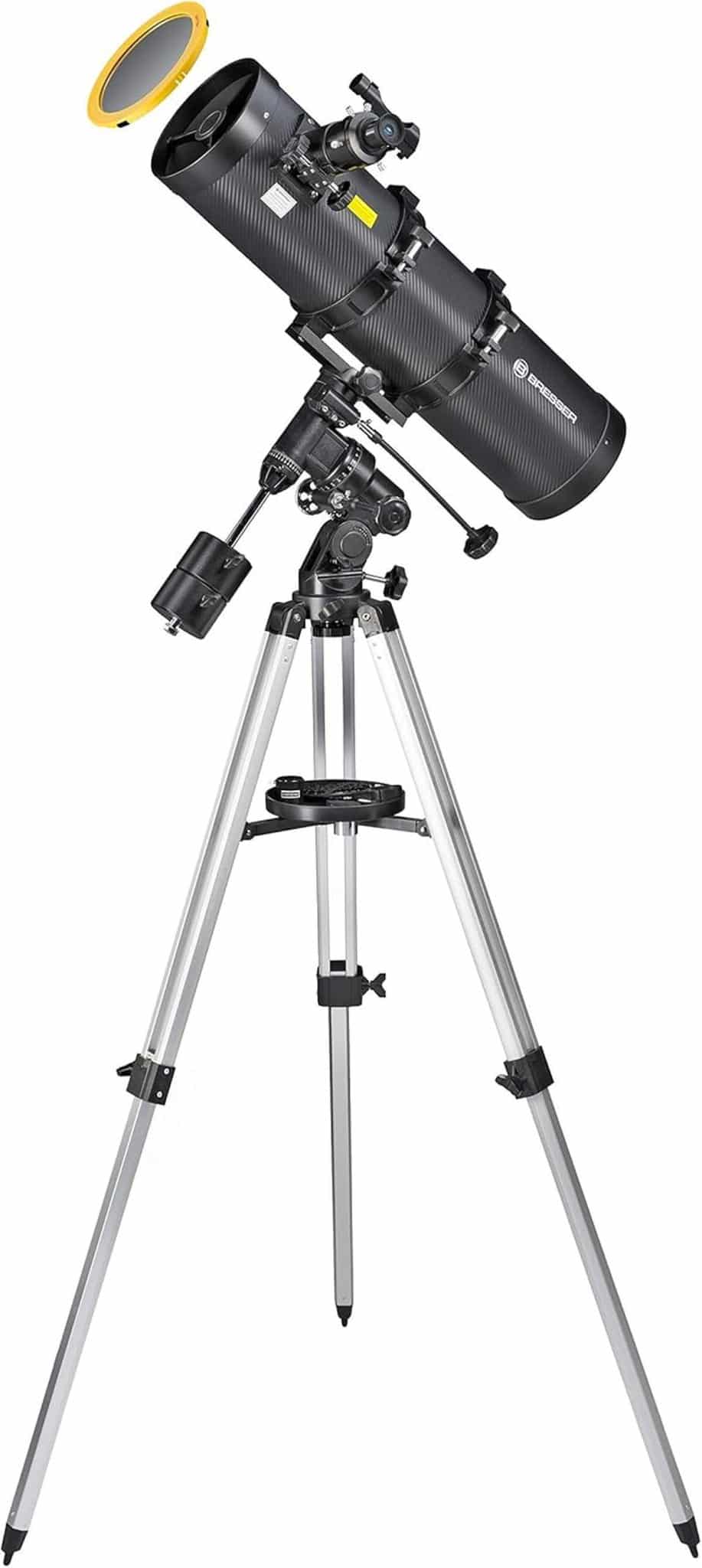 Test du télescope Bresser Pollux 150/750 : monture EQ3 et filtre solaire
