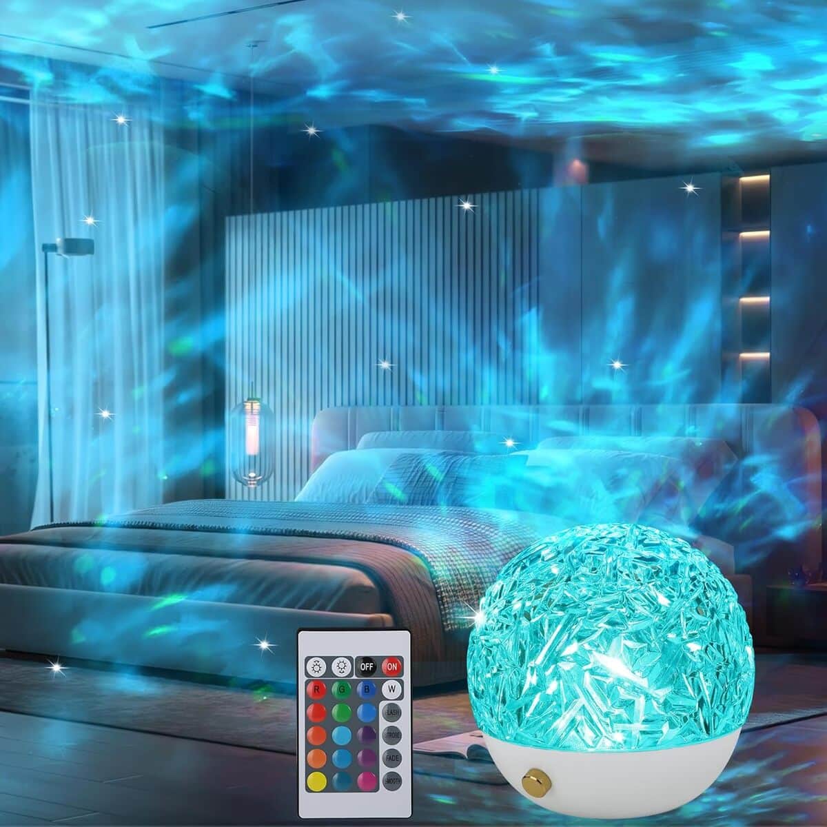 Test : projecteur ciel étoilé 16 couleurs LED Wave Lamp