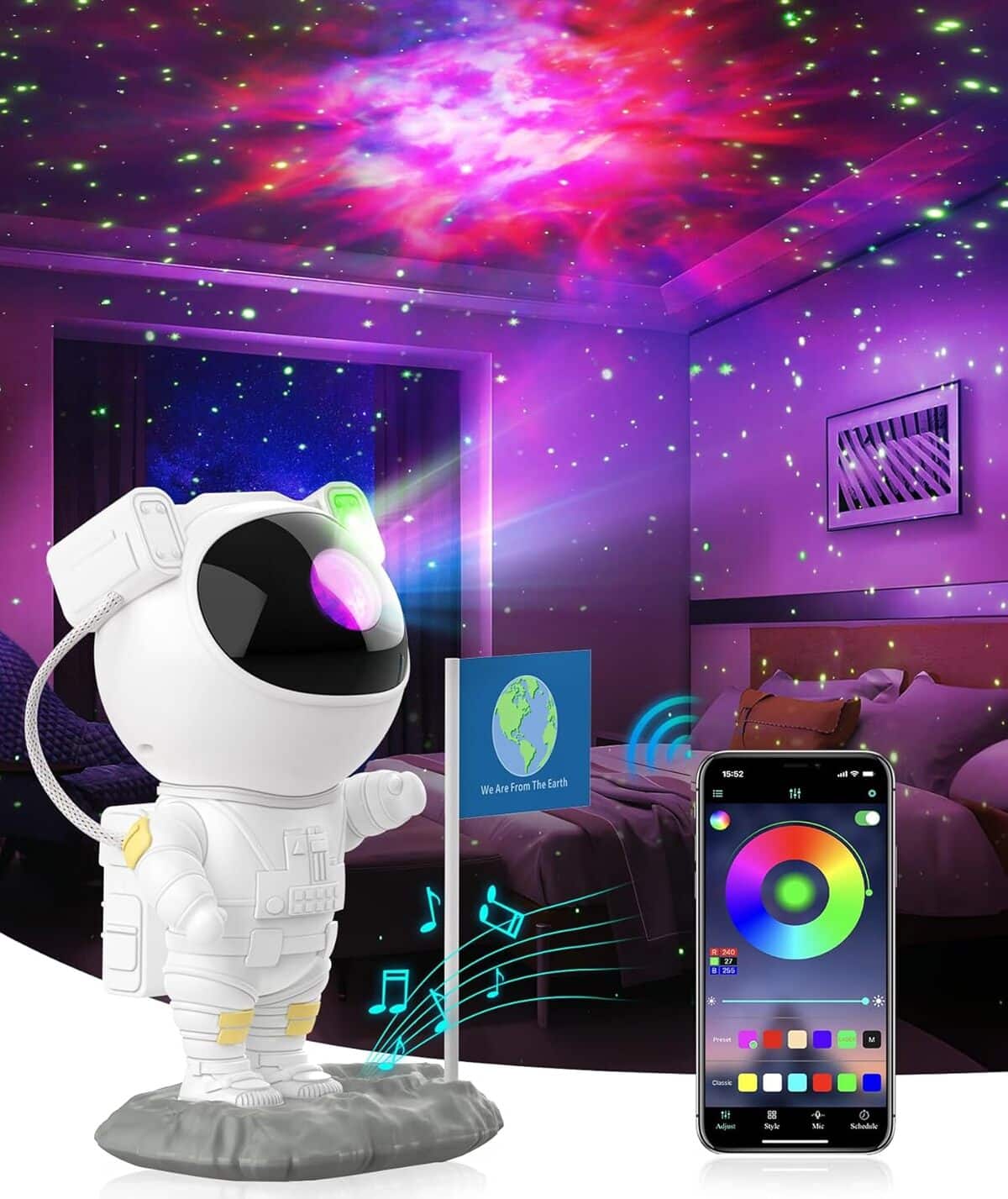 Test du projecteur galaxie FOMYHEARD Astronaute LED