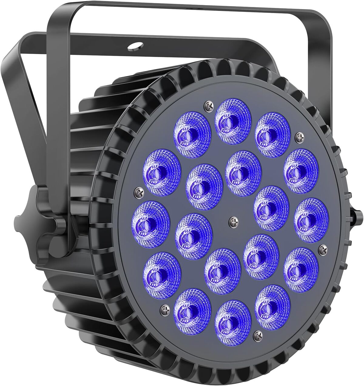 Projecteur LED Par 300W étanche IP65 RGBW - DMX512, Contrôle Vocal, Angle 25°, Idéal Fêtes Extérieures, Concerts