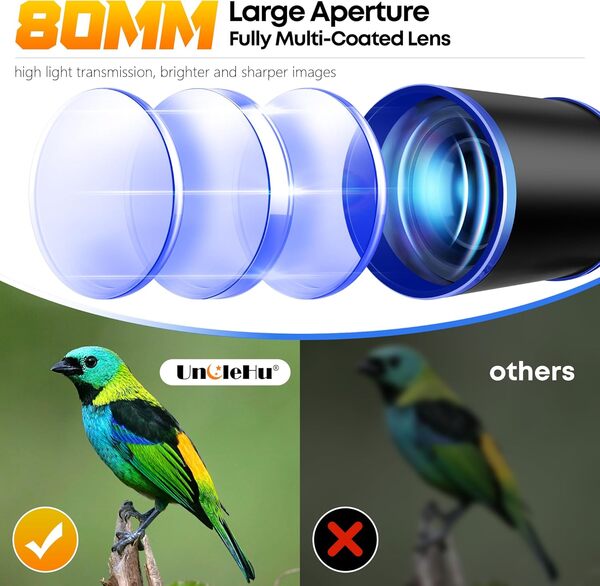 Télescope d'astronomie pour enfants&adultes débutants, 24x-180x, télescope réfracteur astronomique professionnel 80mm d'ouverture/600mm, télescope de voyage portable pour observation terrestre&lunaire