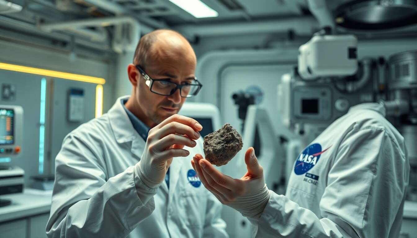 D&eacute;couverte d'&eacute;chantillons d'ast&eacute;ro&iuml;des par la nasa