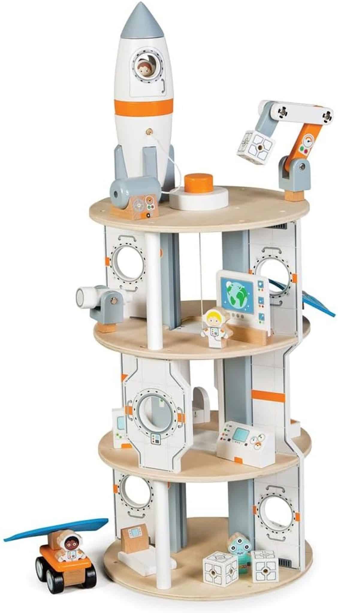 Test du Tidlo Space Station Playset : jeu d'imagination en bois