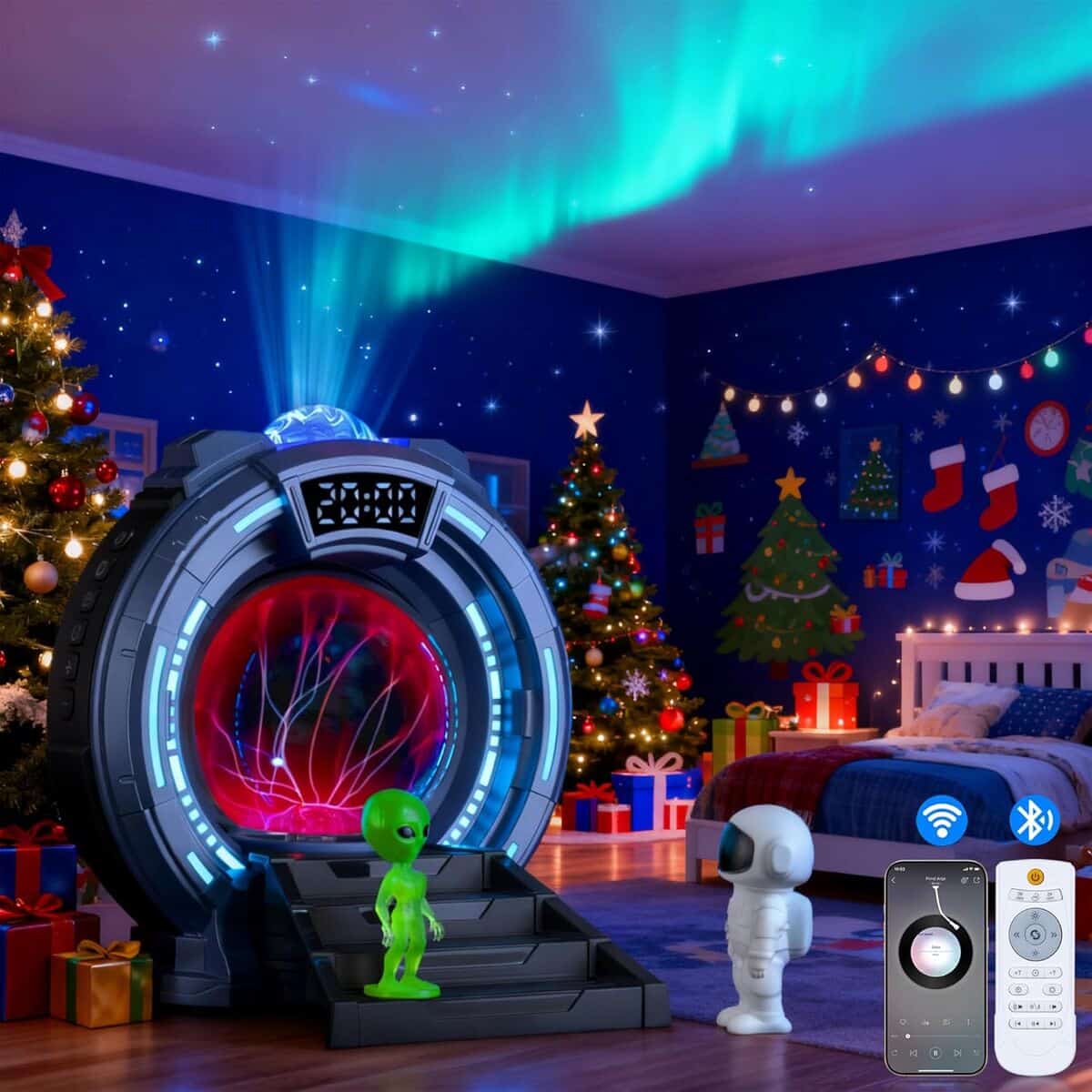 Test : veilleuse spatiale ZTFLOS, lumière plasma et projecteur d'aurore LED