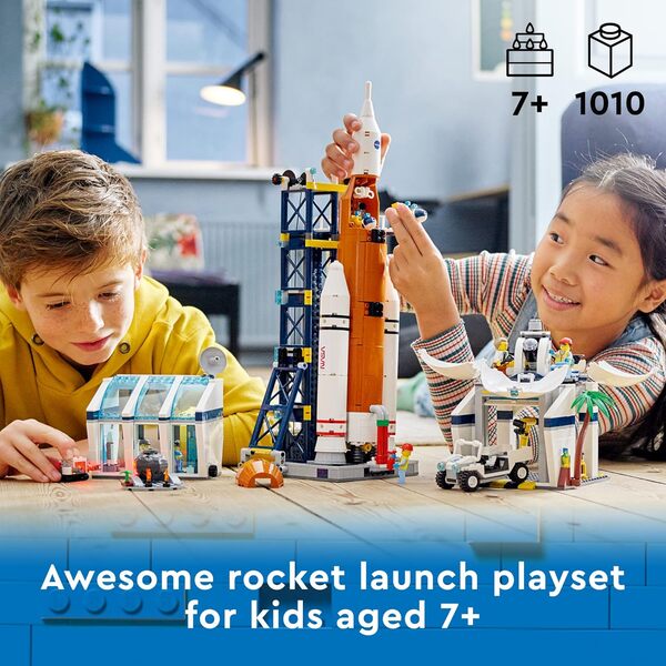 Lego City Rocket Launch Center 60351 Building Kit; NASA-Inspired Space Toy for Kids Aged 7 and up (1,010 Pieces), Multicolore, (6379685)