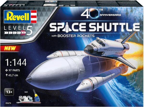 Revell 05674 Coffret Cadeau Navette spaciale & boosters, 40ème Anniversaire