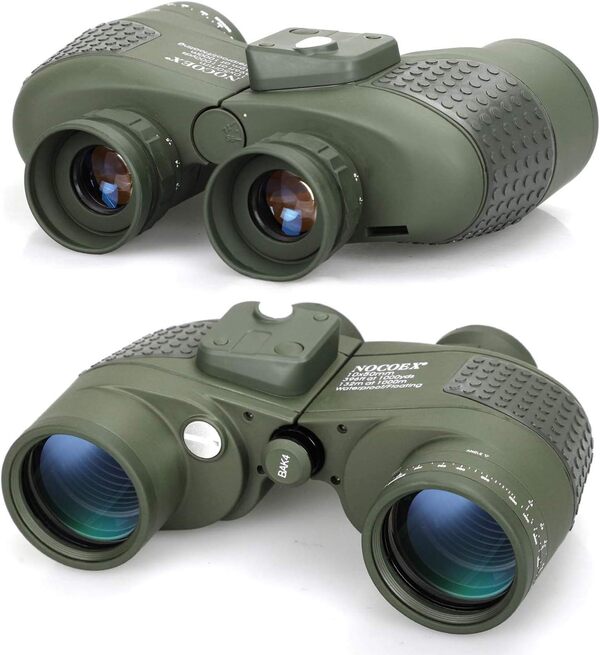 NOCOEX 10X50 Jumelles Adulte Anti-Buée Etanches avec Télémètre Interne et Boussole,pour la Navigation, la Navigation de Plaisance, la Pêche,Observation des Oiseaux, la Chasse et Bien Plus