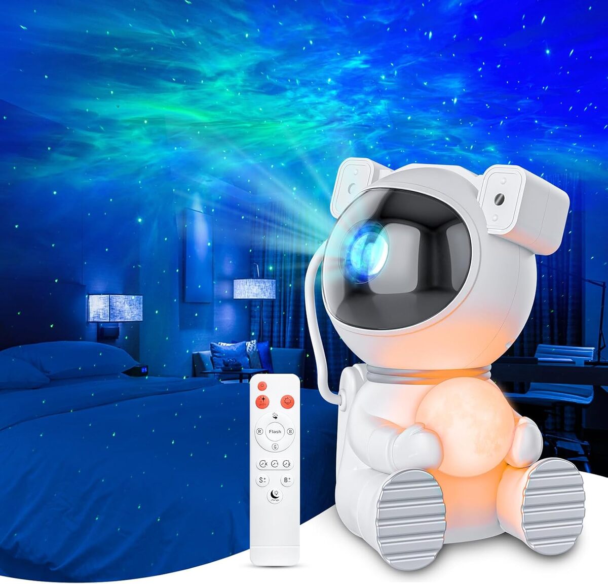 Test du projecteur Cayclay : lumière astronaute et galaxie pour chambre