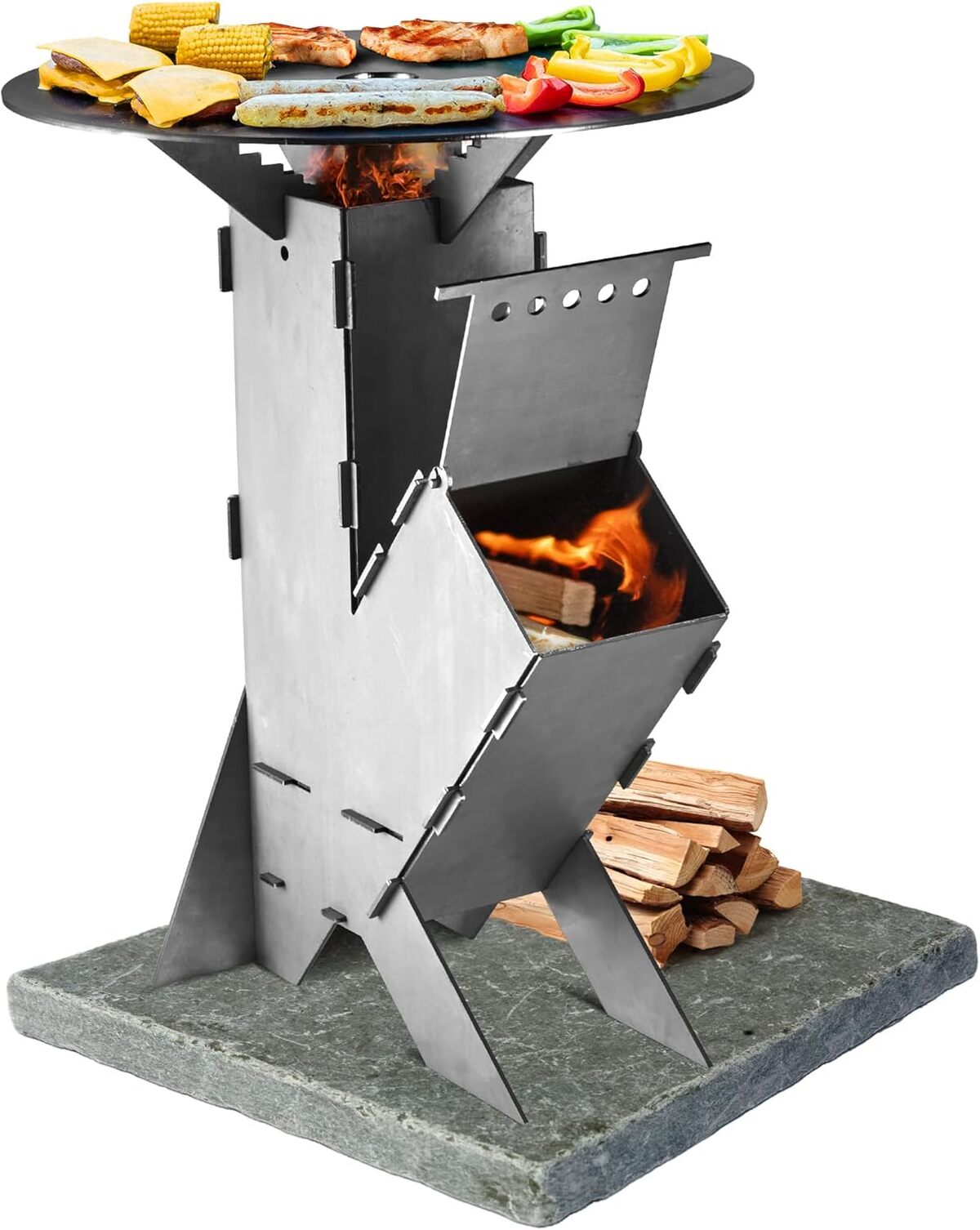 Test : four à fusée GRAFT Rocket Stove avec plaque de cuisson